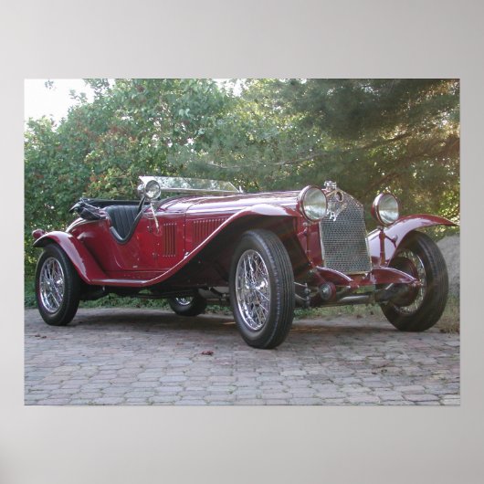Poster 1929 Alfa Romeo 1750 Roadster (Devant)