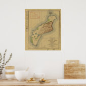 Poster 1929 Carte de Niihau, Hawaiian Islands (Cuisine)