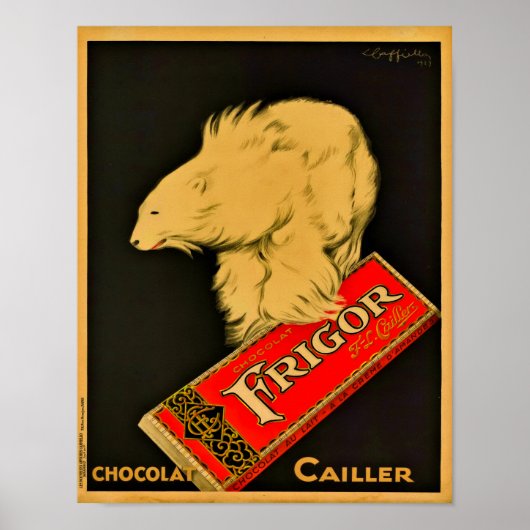 Poster 1929 Frigor Chocolat Cailler  (Devant)