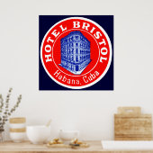 Poster 1930 Hotel Bristol Cuba (Cuisine)