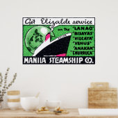 Poster 1930 Manila Steamship Company (Cuisine)