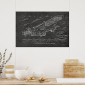 Poster 1930 Sécurité Avion Brevet d'art Imprimer (Cuisine)