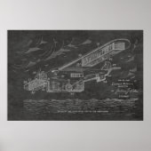 Poster 1930 Sécurité Avion Brevet d'art Imprimer (Devant)