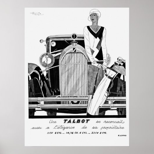 Poster 1930 Talbot (Voorkant)