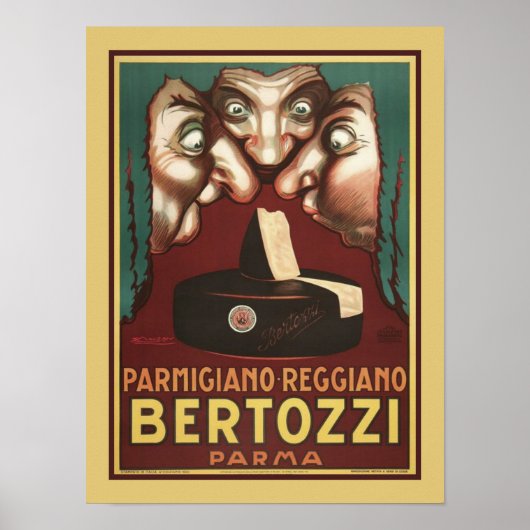 Poster 1930s Bertozzi Cheese Advertisement (Devant)