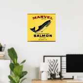 Poster 1930s Marvel saumon peut étiquette (Bureau à domicile)