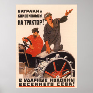 Poster 1931 van Kolkhoz