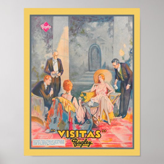 Poster 1932 Bagley Tea Biscuit Publicité (Devant)