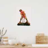 Poster 1932 Illustration de golf Imprimer (Cuisine)