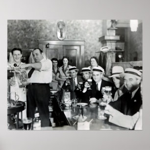 POSTER 1933 INTERDICTIONS FINS - TAPS FLOWING - CHEERS!