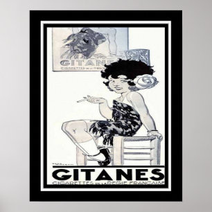 Poster 1934 Gitanes French Cigarette Ad
