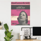 Poster 1934 Mains sur la table (Bureau à domicile)