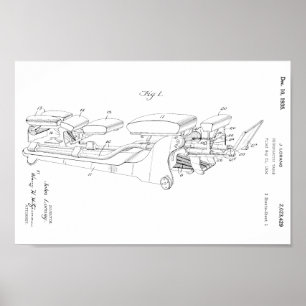 Poster 1935 Vintage Chiropractic Table Patent Art Print