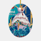  Poster 1936 Carnaval de Panama Keramisch Ornament (Voorkant)