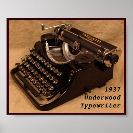Poster -  1937 Underwood Typewriter (Voorkant)