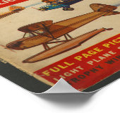 Poster 1938 Aviation Magazine Couverture d'avion (Coin)