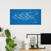 Poster 1939 Brevet d'Art d'avion Océan Imprimer (Bureau à domicile)