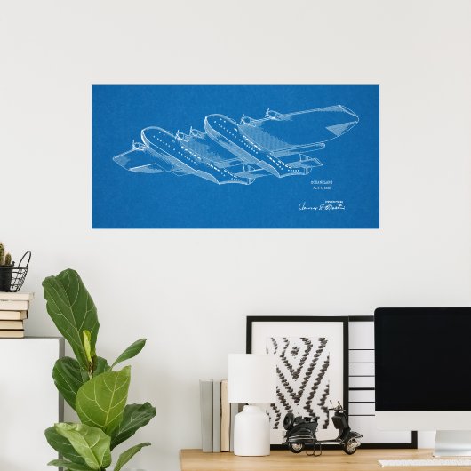 Poster 1939 Brevet d'Art d'avion Océan Imprimer (Bureau à domicile)