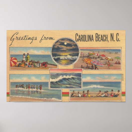 Poster 1941 Carolina Beach, Caroline du Nord (Devant)