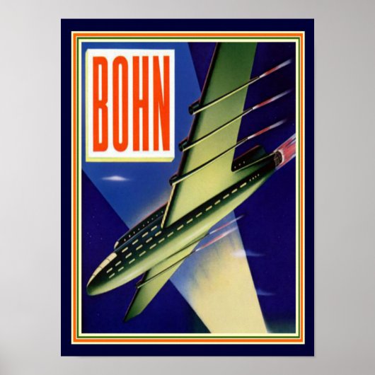 Poster 1944 Bohn Rétro publicité futuriste 12 x 16 (Devant)