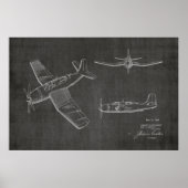 Poster 1946 Brevet d'art d'avion militaire Imprimer (Devant)