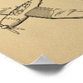 Poster 1946 Brevet d'art d'avion militaire Imprimer (Coin)