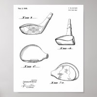 1948 Driver Golf Club Brevet d'art Imprimer