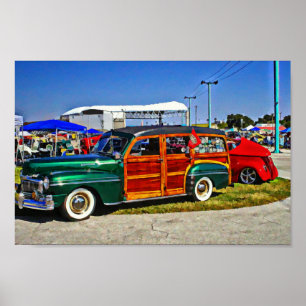 Poster 1948 Mercure Woody Woody Hotrod Custom Classic