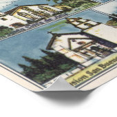 Poster 1949 Carte des missions de Californie (Coin)