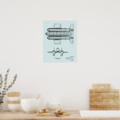 Poster 1950 Aéronefs Brevet d'art d'avion Imprimer (Cuisine)