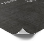 Poster 1950 Aéronefs Brevet d'art d'avion Imprimer (Coin)