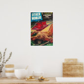 POSTER 1950! AUTRES MONDES SCI FI PULP (Cuisine)