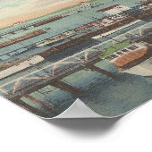 Poster 1950 Ocean City, MD Charter Fishing Boat Dock (Coin)