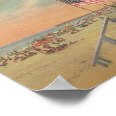 Poster 1950 Ocean City, MD Cottages & Beach (Coin)