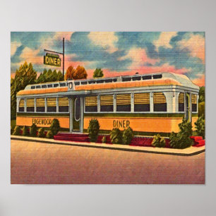 Poster 1950's Diner