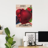 Poster 1950s seed packet beets  (Bureau à domicile)