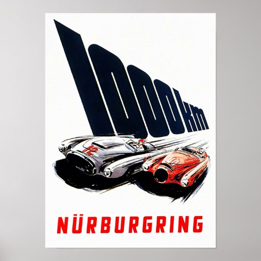 Poster 1953 Nurburgring 1000km course vintage (Devant)