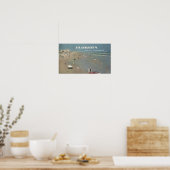 Poster 1956 Ad Florida Vacation. Daytona Beach Scene (Cuisine)