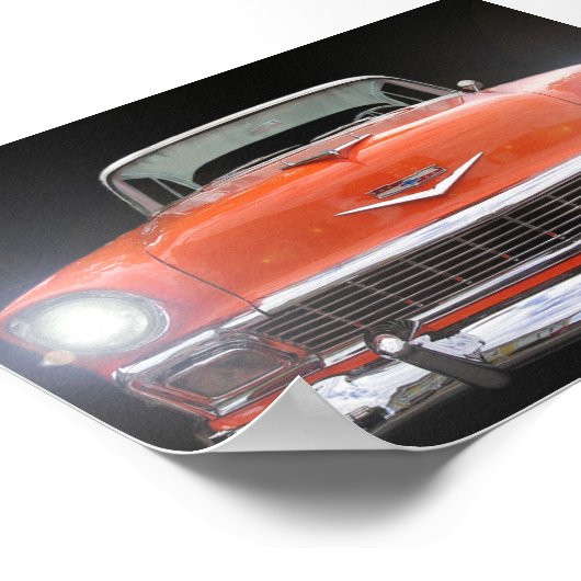 POSTER 1956 CHEVY "LIGHTS ON" (Coin)