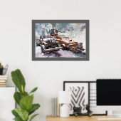 Poster 1957 Chevy Bel Air, classique, pochette de poste A (Bureau à domicile)