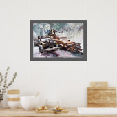 Poster 1957 Chevy Bel Air, classique, pochette de poste A (Cuisine)