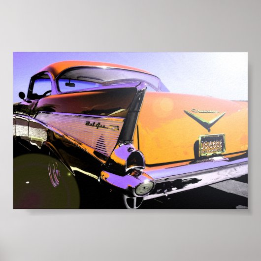 Poster 1957 Chevy "Sunny Days"Orange (Devant)