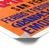 Poster 1957 Pampelune Espagne voyage vintage (Coin)