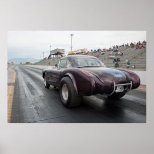 Poster 1958 gasser Corvette