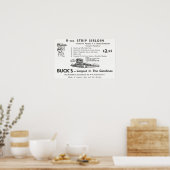 Poster 1960 Annonce pour Buck's Restaurant à Asheville, N (Cuisine)