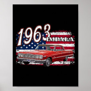 Poster 1963 63 Impala Lowrider Ss 4 juillet Américain