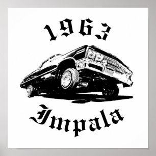 Poster 1963 Chevrolet Impala Lowrider Avec Hydraulique Ar