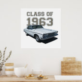 Poster 1963 Coupe Plymouth "Classe de 1963". (Cuisine)