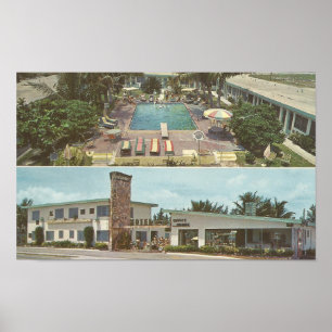 Poster 1963 Montgomery Motel ~ Miami Beach, FL