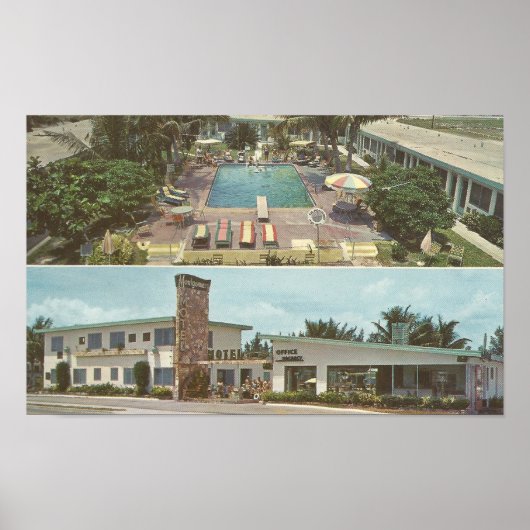 Poster 1963 Montgomery Motel ~ Miami Beach, FL (Devant)